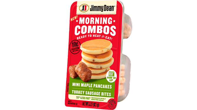 Jimmy Dean Mini Maple Pancakes and Turkey Sausage Bites Morning Combos