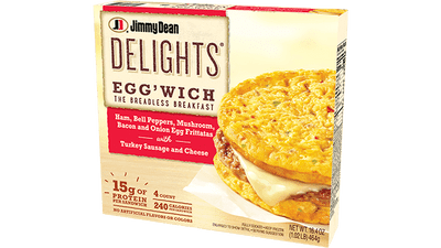 Delights Turkey Sausage and Cheese Ham Egg'wich