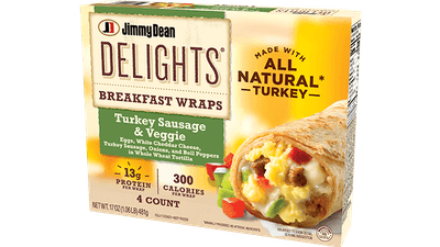 Delights Turkey Sausage & Veggie Breakfast Wraps