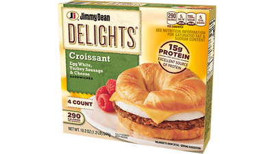 Delights Turkey Sausage, Egg White & Cheese Croissant Sandwiches