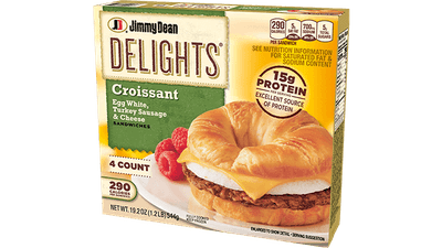 Delights Turkey Sausage, Egg White & Cheese Croissant Sandwiches
