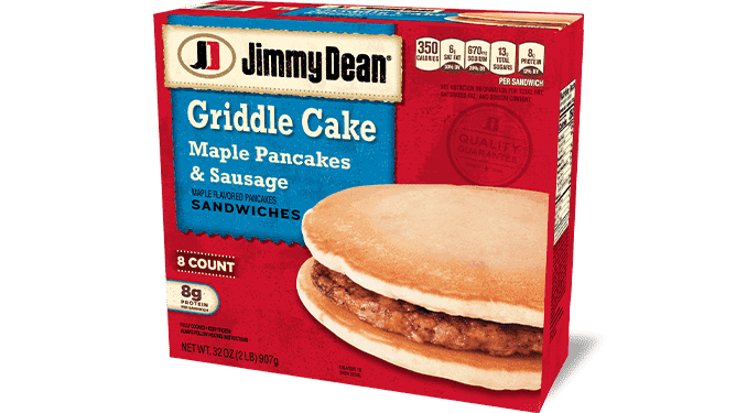 Lighter Griddlecake Breakfast Sandwiches - Emily Bites