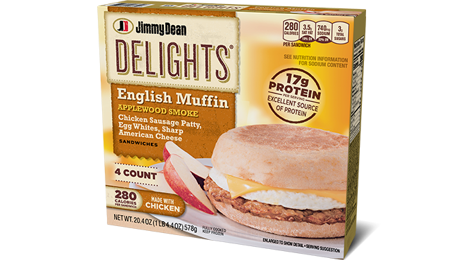 Jimmy Dean Delights Applewood Smoke English Muffin Sandwiches