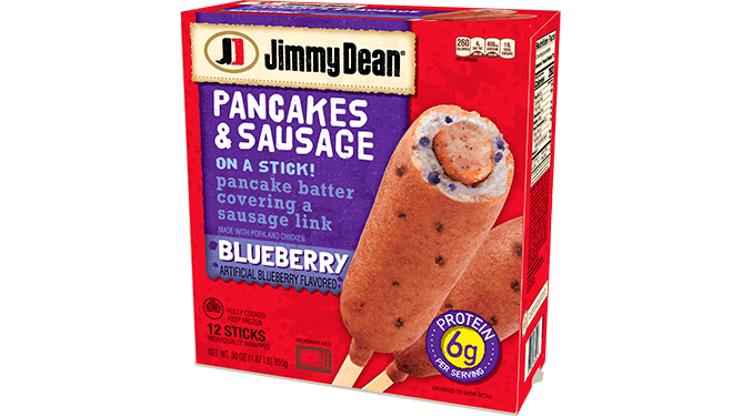 Jimmy Dean Blueberry Pancakes & Sausage On a Stick!