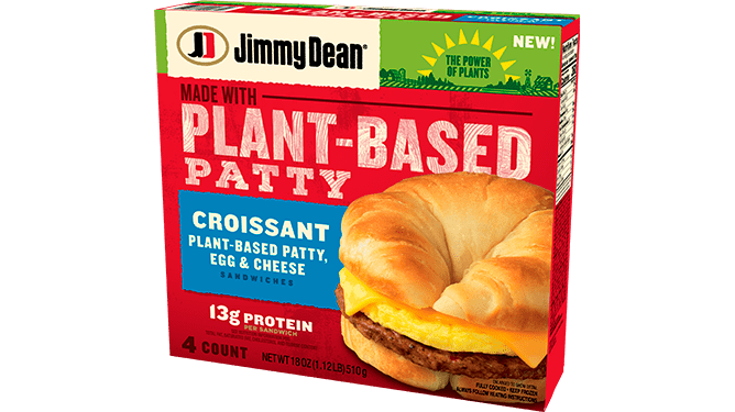 Jimmy Dean Plant-Based Patty, Egg & Cheese Croissant Sandwiches