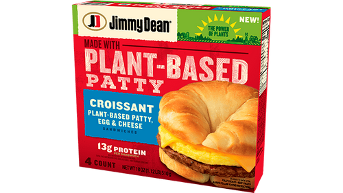 Plant-Based Patty, Egg & Cheese Croissant Sandwiches