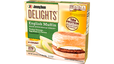 Delights Turkey Sausage, Egg White & Cheese English Muffin Sandwiches