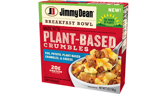 Jimmy Dean Egg, Potato, Plant-Based Crumbles, & Cheese Breakfast Bowl