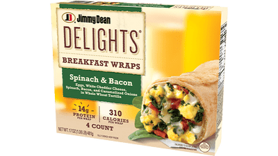 Delights Spinach & Bacon Breakfast Wraps