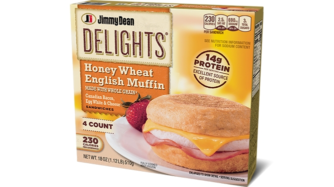 Jimmy Dean Delights Honey Wheat English Muffin Sandwiches