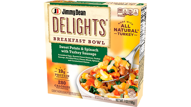 Jimmy Dean Delights Sweet Potato & Spinach with Turkey Sausage Breakfast Bowl