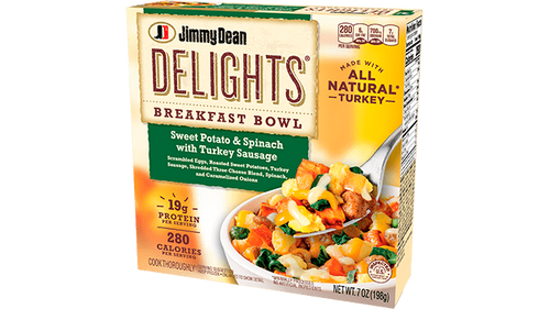 Delights Sweet Potato & Spinach with Turkey Sausage Breakfast Bowl