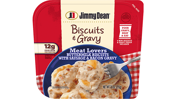 Jimmy Dean Biscuits & Gravy Buttermilk Biscuits with Meat Lovers Gravy