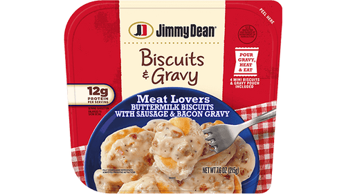 Biscuits & Gravy Buttermilk Biscuits with Meat Lovers Gravy