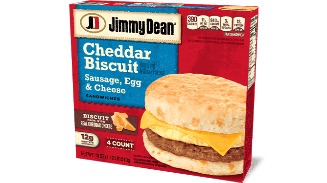 Sausage, Egg & Cheese Cheddar Biscuit Sandwich | Jimmy Dean® Brand