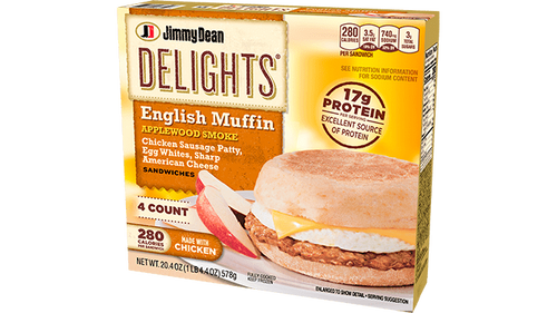 Delights Applewood Smoke English Muffin Sandwiches