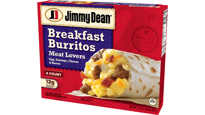 Jimmy Dean Meat Lovers Breakfast Burritos